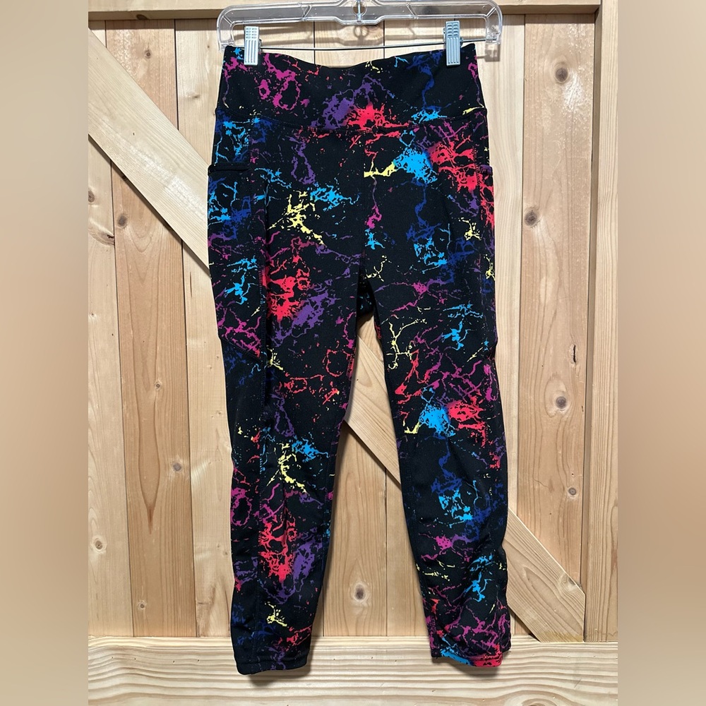 PopFit Colorful Splatter Print Leggings
